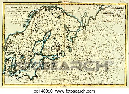 Scandinavia, 18th century map View Large Photo Image Stock Image - Scandinavia, 18th century map. Fotosearch