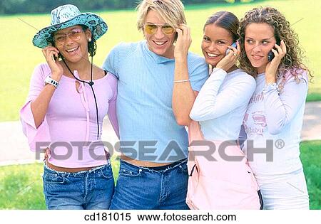 Telecommunication, Friendship, Fun View Large Photo Image Stock Photography - Telecommunication, Friendship, Fun. Fotosearch