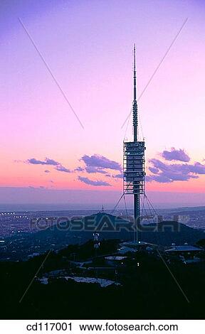 Telecommunication tower in Collserola, Sir Norman Foster (architect). Barcelona. Spain. View Large Photo Image Stock Image - Telecommunication tower in Collserola, Sir Norman Foster (architect). Barcelona. Spain.. Fotosearch