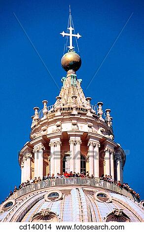 Tourist on balcony of St. Peter's dome. Rome. Italy View Large Photo Image Picture - Tourist on balcony of St. Peter's dome. Rome. Italy. Fotosearch