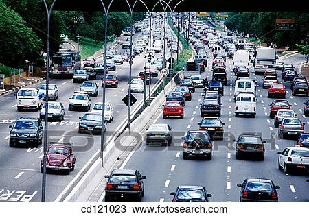 Traffic at 23 de Mayo Avenue. Sao Paulo. Brazil View Large Photo Image Stock Image - Traffic at 23 de Mayo Avenue. Sao Paulo. Brazil. Fotosearch