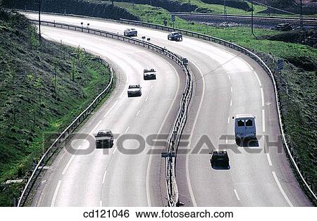 Traffic at N-I highway near Isasondo. Guipuzcoa. Spain View Large Photo Image Stock Photograph - Traffic at N-I highway near Isasondo. Guipuzcoa. Spain. Fotosearch