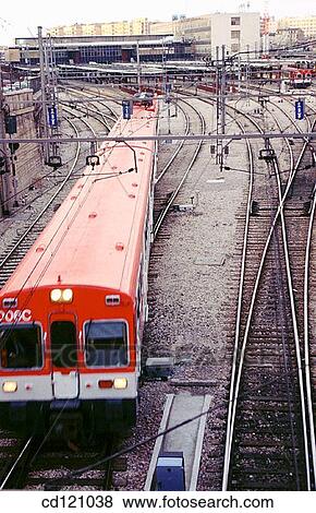 Train at El Portillo train station. Zaragoza. Spain View Large Photo Image Stock Photo - Train at El Portillo train station. Zaragoza. Spain. Fotosearch
