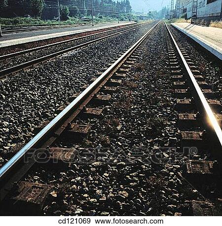 Train tracks. Beasain. Spain View Large Photo Image Stock Photo - Train tracks. Beasain. Spain. Fotosearch
