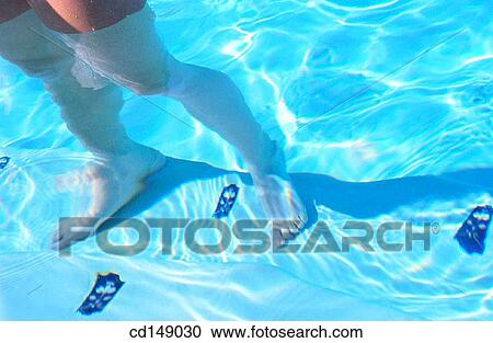 two legs in the water standing in a swimming pool View Large Photo Image Stock Image - two legs in the water standing in a swimming pool. Fotosearch