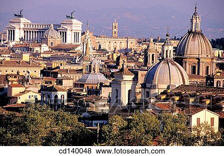 Stock Photo - View over Rome. Italy. Fotosearch