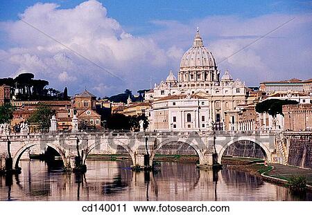 View over Sant? Angelo Bridge to St. Peter? s. Rome. Italy View Large Photo Image Stock Image - View over Sant? Angelo Bridge to St. Peter? s. Rome. Italy. Fotosearch