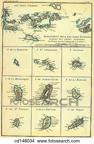 Virgin Islands, 18th century map View Large Photo Image Picture - Virgin Islands, 18th century map. Fotosearch