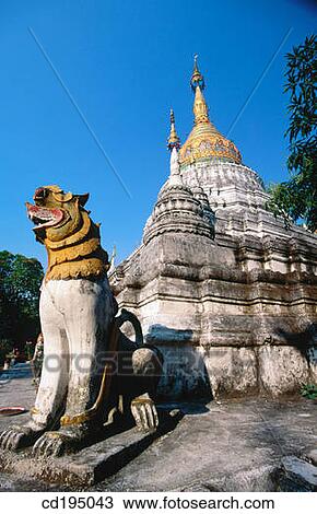 Wat Buppharam. Chiang Mai. Thailand View Large Photo Image Stock Image - Wat Buppharam. Chiang Mai. Thailand. Fotosearch