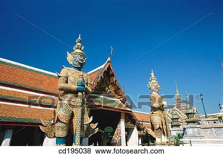 Wat Phra Keo. Bangkok. Thailand View Large Photo Image Stock Photo - Wat Phra Keo. Bangkok. Thailand. Fotosearch