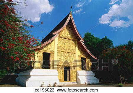 Wat Xieng Thong pagoda. Luang Prabang. Laos View Large Photo Image Stock Image - Wat Xieng Thong pagoda. Luang Prabang. Laos. Fotosearch