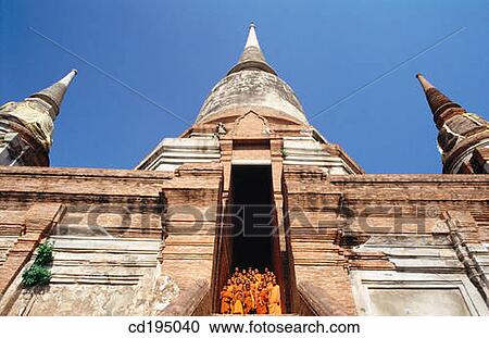 Stock Image - Wat Yai Chai Mongkhon, Ayutthaya. Thailand. Fotosearch