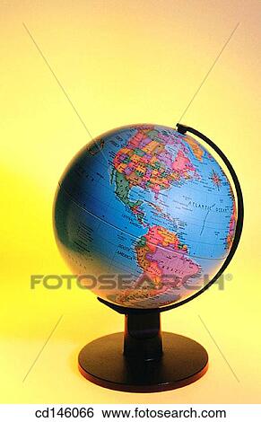 World globe showing the americas View Large Photo Image Stock Photograph - World globe showing the americas. Fotosearch