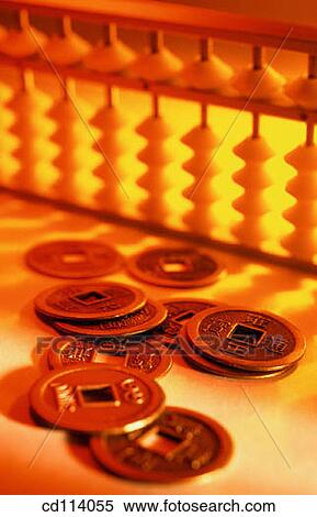 Abacus and chinese coins View Large Photo Image Stock Photography - Abacus and chinese coins. Fotosearch