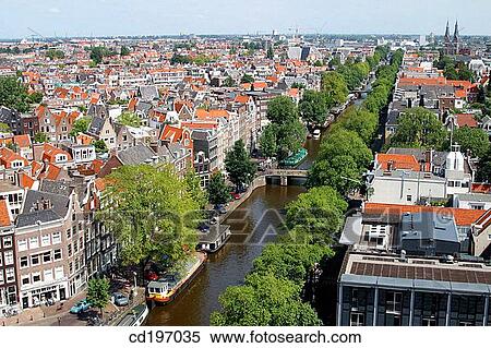Aerial view over Prinsengracht. Amsterdam. Holland View Large Photo Image Stock Photography - Aerial view over Prinsengracht. Amsterdam. Holland. Fotosearch
