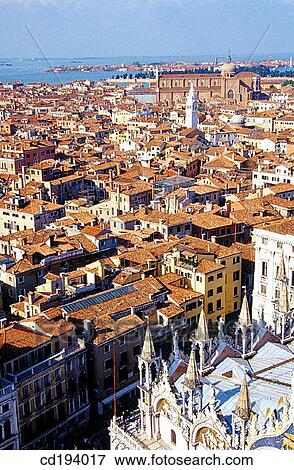 Aerial view. Venice. Italy View Large Photo Image Stock Photo - Aerial view. Venice. Italy. Fotosearch