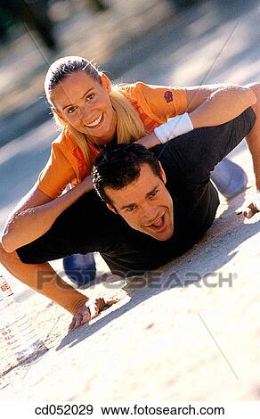 Stock Photo - amusing, calisthenics, activity. Fotosearch