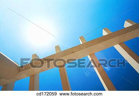 Stock Photo - bannister, blue, blue sky, concept, day. Fotosearch