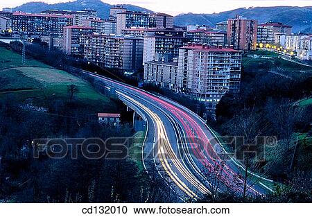 Stock Image - Basque Country, bend, city, concept, curve. Fotosearch