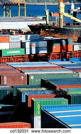 Basque Country, Bilbao, bilbo, Biscay, Bizkaia, Cargo container View Large Photo Image Stock Image - Basque Country, Bilbao, bilbo, Biscay, Bizkaia, Cargo container. Fotosearch