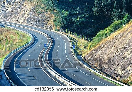 Basque Country, day, empty, Empty road, Europe View Large Photo Image Stock Photograph - Basque Country, day, empty, Empty road, Europe. Fotosearch