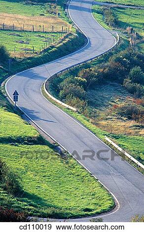 bend, country, Country road, curve, day View Large Photo Image Stock Photo - bend, country, Country road, curve, day. Fotosearch