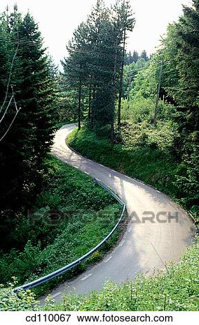 bend, country, Country road, curve, day View Large Photo Image Stock Photo - bend, country, Country road, curve, day. Fotosearch