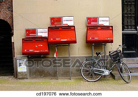 Bicycle and mailboxes. Amsterdam. Holland View Large Photo Image Stock Photograph - Bicycle and mailboxes. Amsterdam. Holland. Fotosearch