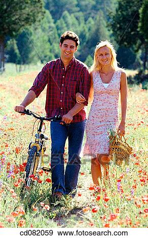 bicycle, contemporary, country, couple View Large Photo Image Stock Photo - bicycle, contemporary, country, couple. Fotosearch