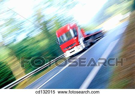 Stock Photography - blurred motion, concept, day, fast, Freight transportation. Fotosearch