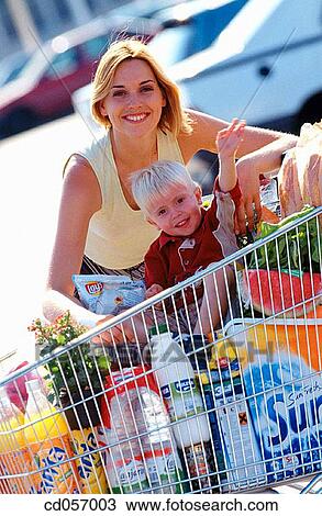 Stock Image - boy, car park, child. Fotosearch