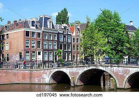 Bridge and canal. Amsterdam. Holland View Large Photo Image Stock Photography - Bridge and canal. Amsterdam. Holland. Fotosearch