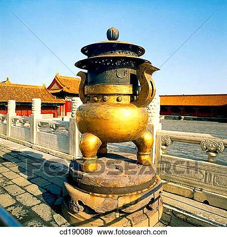 Bronze Incense Burner. Imperial Palace. Beijing. China View Large Photo Image Stock Photo - Bronze Incense Burner. Imperial Palace. Beijing. China. Fotosearch