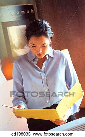 Stock Image - brunette, business, businesspeople, businesswoman. Fotosearch
