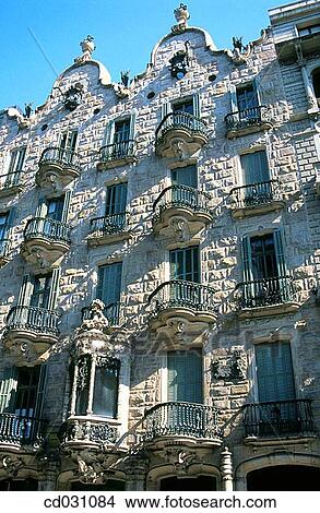 Calvet House (Gaud?, 1898-1904). Barcelona. Spain View Large Photo Image Picture - Calvet House (Gaud?, 1898-1904). Barcelona. Spain. Fotosearch