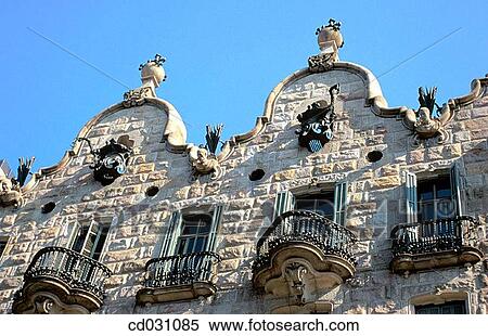 Calvet House (Gaud?, 1898-1904). Barcelona. Spain View Large Photo Image Stock Photography - Calvet House (Gaud?, 1898-1904). Barcelona. Spain. Fotosearch