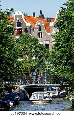 Canal scene. Amsterdam. Holland View Large Photo Image Picture - Canal scene. Amsterdam. Holland. Fotosearch