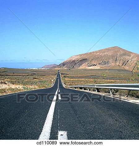 Canary island, day, deserted, Empty road, Lanzarote View Large Photo Image Stock Photo - Canary island, day, deserted, Empty road, Lanzarote. Fotosearch