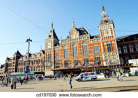 Central Station. Amsterdam. Holland View Large Photo Image Stock Image - Central Station. Amsterdam. Holland. Fotosearch