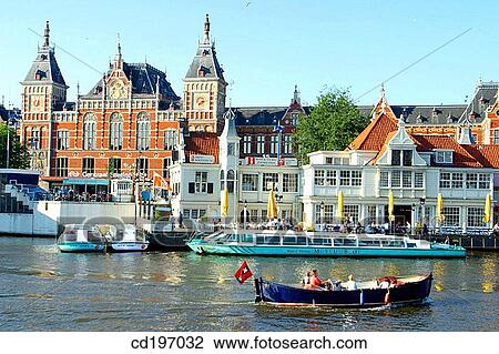 Central Station. Amsterdam. Holland View Large Photo Image Stock Image - Central Station. Amsterdam. Holland. Fotosearch