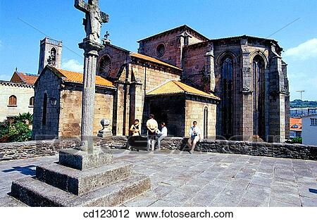 Stock Image - Church of San Francisco (S. XIV). Betanzos. La Coru±a province. Galicia. Spain. Fotosearch