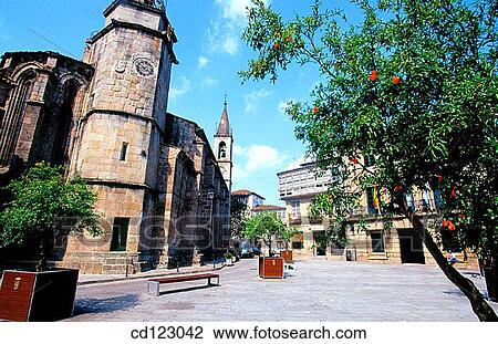 Church of Santiago. Plaza de la Constituci? n. Betanzos. La Coru±a province. Galicia. Spain View Large Photo Image Stock Image - Church of Santiago. Plaza de la Constituci? n. Betanzos. La Coru±a province. Galicia. Spain. Fotosearch