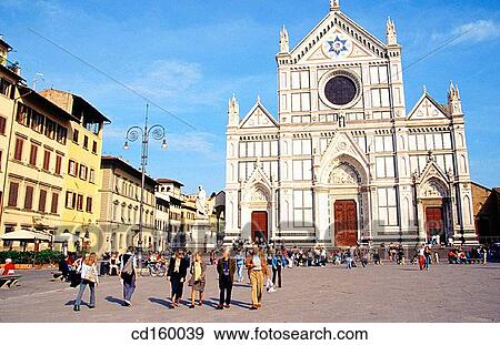 Church of the Santa Croce. Florence. Italy View Large Photo Image Stock Photo - Church of the Santa Croce. Florence. Italy. Fotosearch