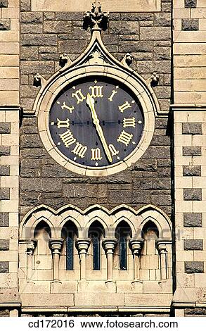 Clock in steeple of Findlater's Church, Dublin, Ireland View Large Photo Image Stock Photograph - Clock in steeple of Findlater's Church, Dublin, Ireland. Fotosearch