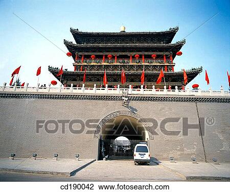 Clock Tower. Xi? an. China View Large Photo Image Stock Image - Clock Tower. Xi? an. China. Fotosearch