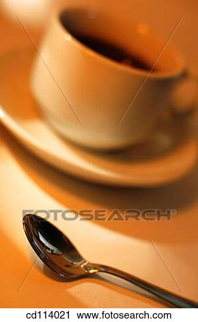 Coffee cup and spoon View Large Photo Image Stock Image - Coffee cup and spoon. Fotosearch