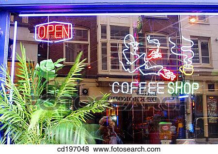 Coffee shop. Amsterdam. Holland View Large Photo Image Stock Photo - Coffee shop. Amsterdam. Holland. Fotosearch