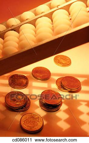 Coins and abacus View Large Photo Image Stock Image - Coins and abacus. Fotosearch