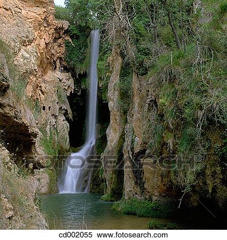 Cola de Caballo" waterfall. Monasterio de Piedra. Zaragoza province. Spain" View Large Photo Image Stock Photography - Cola de Caballo" waterfall. Monasterio de Piedra. Zaragoza province. Spain". Fotosearch