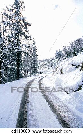 cold, coldness, country, Country road, danger View Large Photo Image Stock Image - cold, coldness, country, Country road, danger. Fotosearch